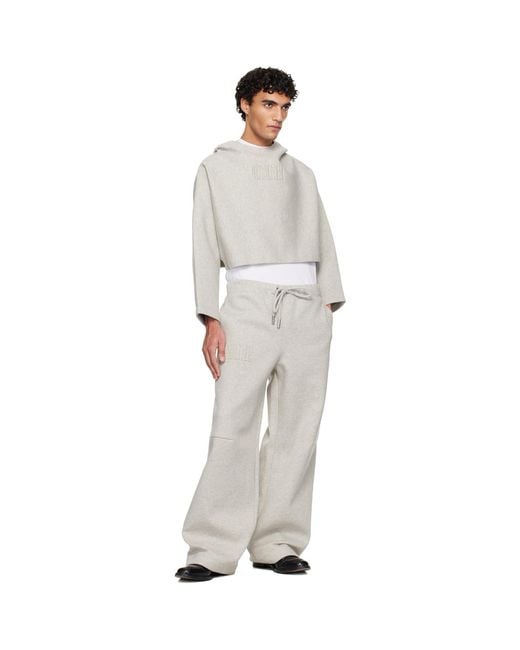 Jean Paul Gaultier White 'The Embossed Gaultier' Lounge Pants for men