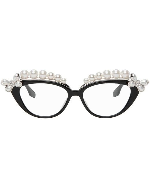 ShuShu/Tong Black Yvmin Edition Pearl Eyebrow Glasses
