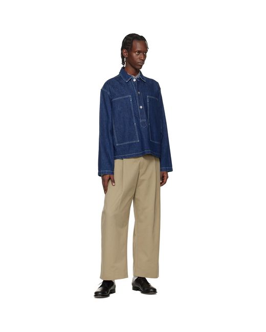 Studio Nicholson Natural Sorte Trousers for men