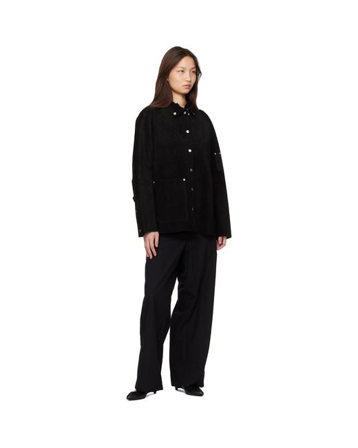 Studio Nicholson Black Dash Suede Jacket