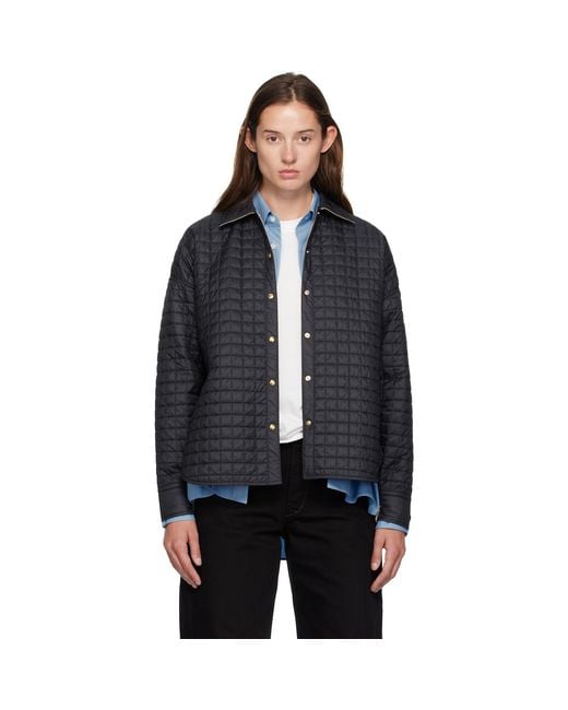 Moncler Black Quilted Shirt Jacket