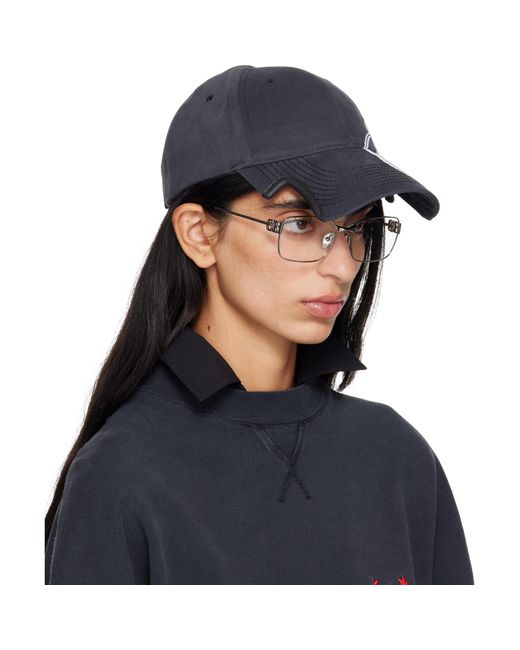 Balenciaga Blue Cursive Logo Cap