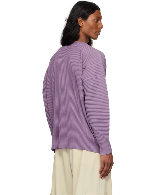 Homme Plissé Issey Miyake Purple Monthly Color April Cardigan for men