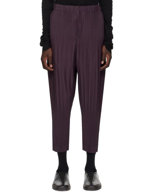 Homme Plissé Issey Miyake Blue Homme Plissé Issey Miyake Indigo Monthly Color December Trousers for men