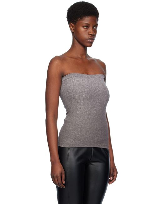 Wolford Silver Fading Shine Tube Top in Black Lyst
