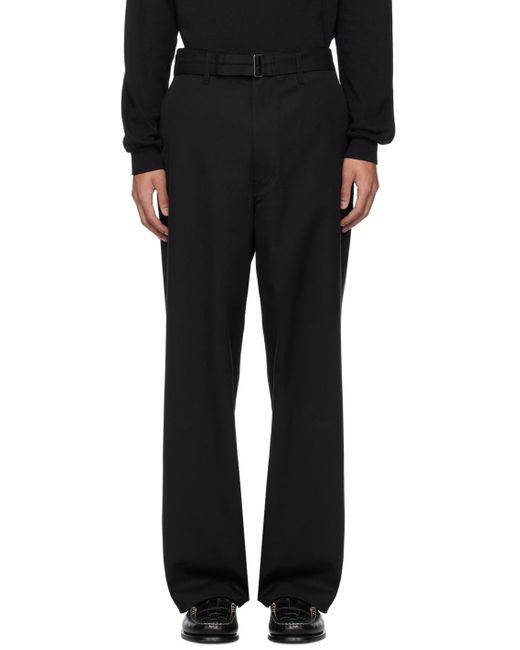 Pantalon noir à ceinture Auralee pour homme en coloris Black