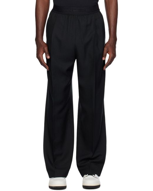 Stockholm Surfboard Club Black Relaxed-Fit Trousers for men