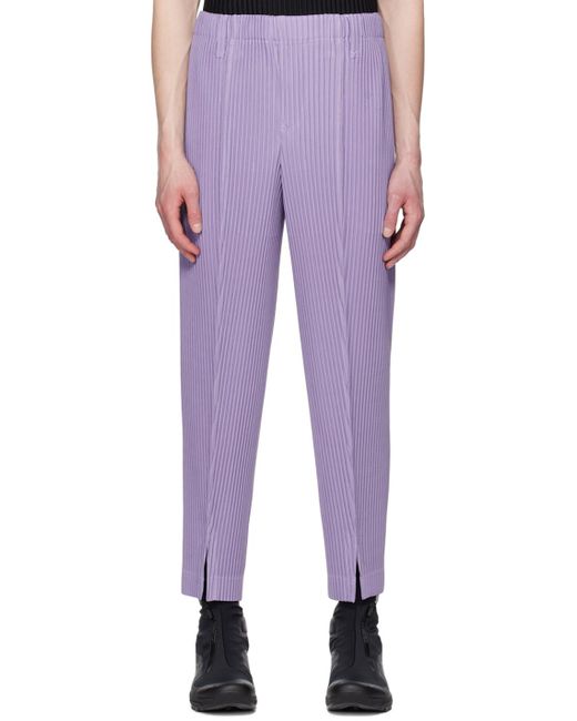 Homme Plissé Issey Miyake Homme Plissé Issey Miyake Purple Tailored Pleats 2 Trousers for men