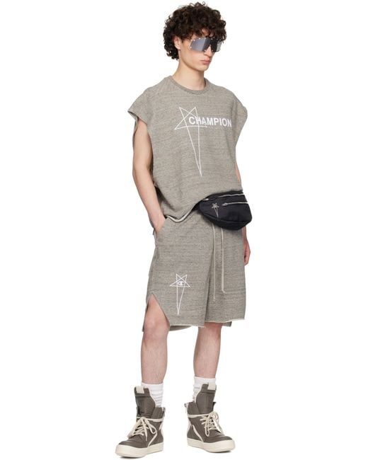 Rick Owens Champion Edition Nylon Belt Bag in Black for Men