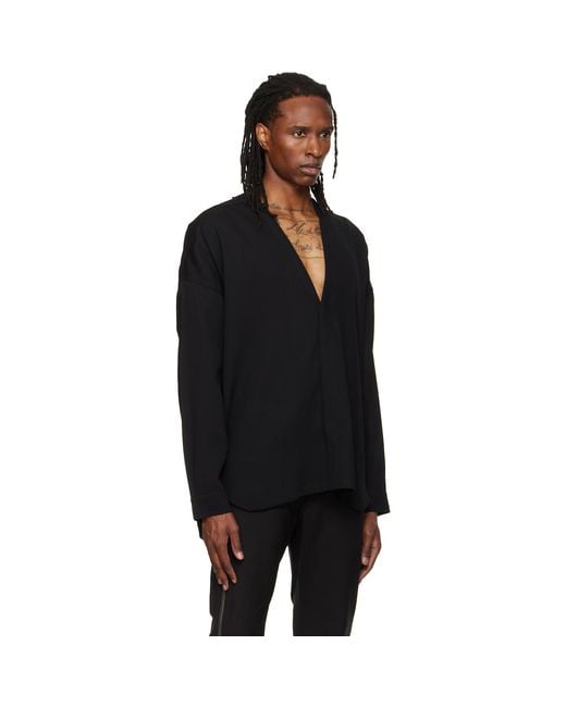 Rick Owens Black Tower Lido Larry Shirt for men