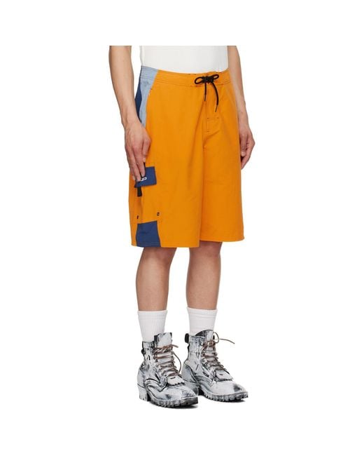 Martine Rose Orange Board Swim Shorts for men