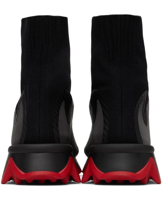 Christian Louboutin Sharky Sock Sneakers in Black for Men | Lyst