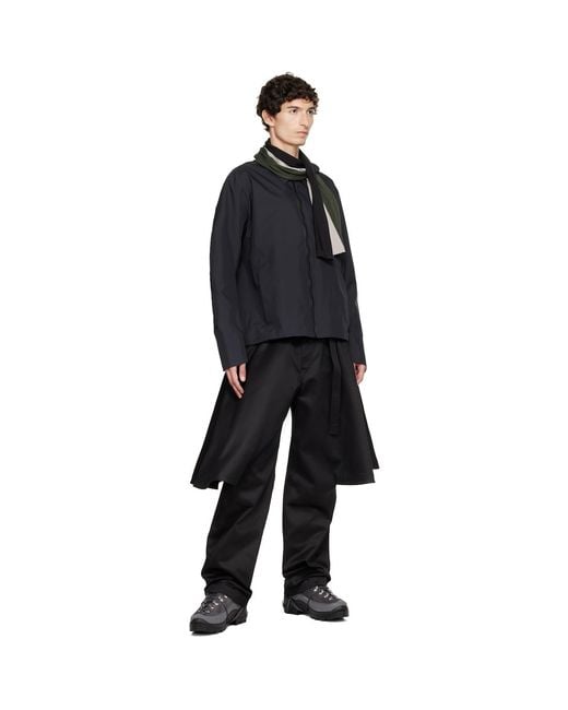 Kiko Kostadinov Black Khaki Sigo Knit Scarf for men