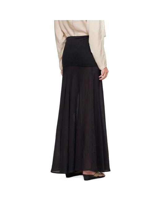 Belle Anna Black Jewel Maxi Skirt