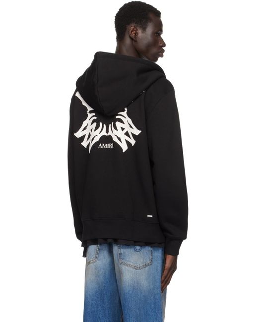 Amiri Black Ma Quad Zip Up Hoodie for men