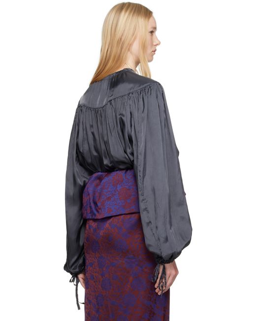 Dries Van Noten Multicolor Drawstring Blouse