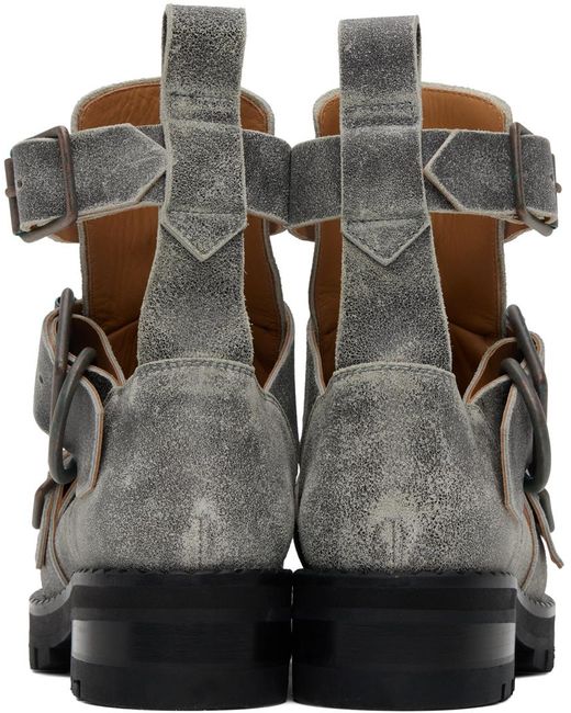 Vivienne Westwood Black Gray Rome Boots for men
