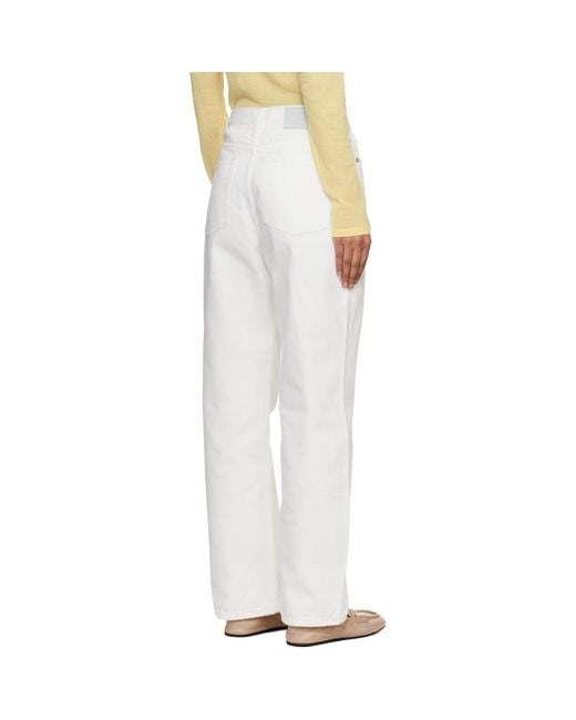 DUNST White Off- Essential Straight Full Length Jeans