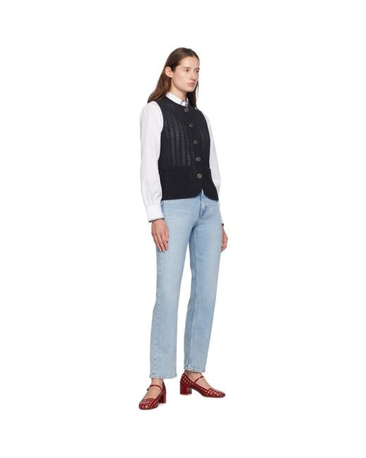 Rag & Bone Black Elisa Vest
