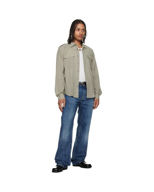 Our Legacy Multicolor Taupe Lean Shirt for men