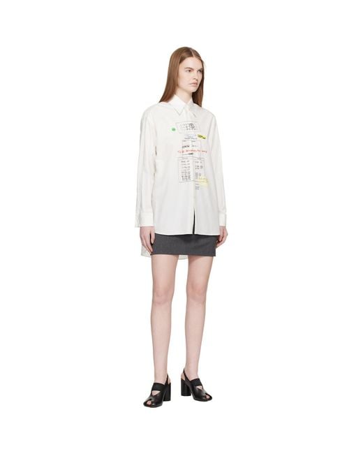 MM6 by Maison Margiela Black Wool Miniskirt
