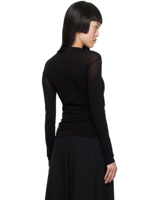 Junya Watanabe Black Crewneck Long Sleeve Tshirt Lyst
