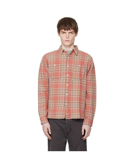 RRL Multicolor Plaid Twill Work Shirt for men