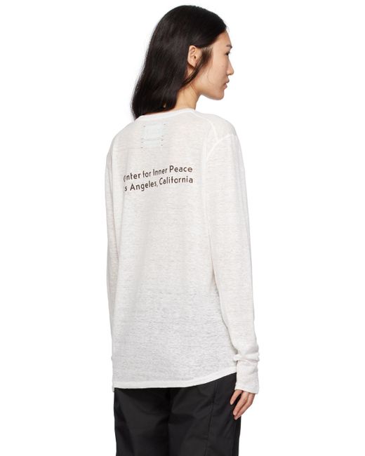 District Vision White Crewneck Long Sleeve Top