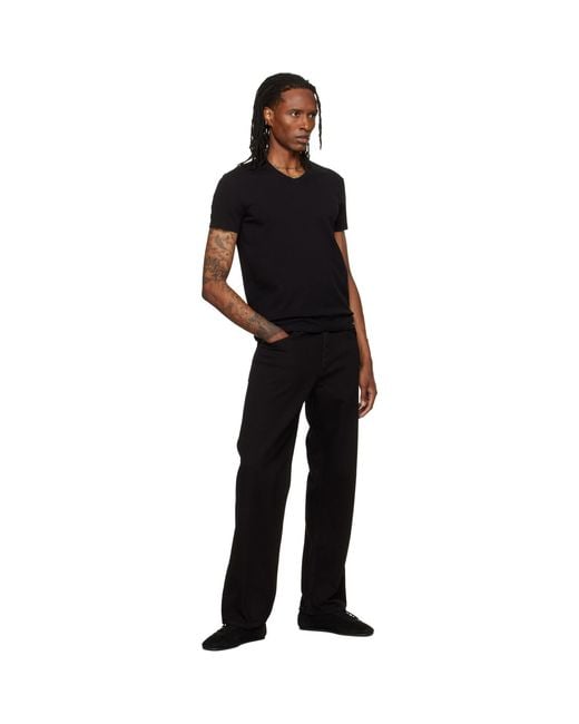 Tom Ford Black V-Neck T-Shirt for men