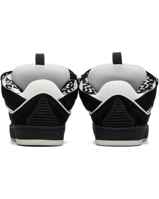 Lanvin Black Bicolor Curb Sneakers