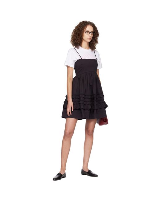 Ganni Black Frill Minidress