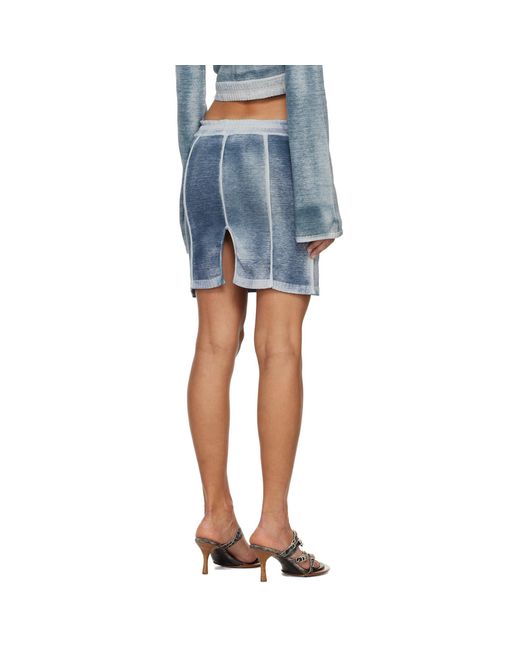 KNWLS Blue Enyo Miniskirt