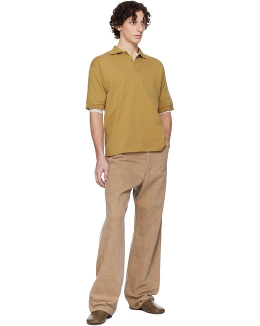 AURALEE Khaki Pima Cotton Heavy Pique Polo for Men | Lyst Canada