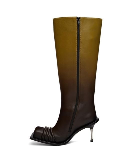 FIDAN NOVRUZOVA Black Stiletto Heel Classic Square Toe Boots