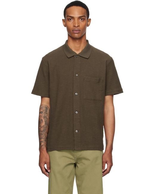 Norse Projects Brown Gustav Crochet Jersey Shirt for men