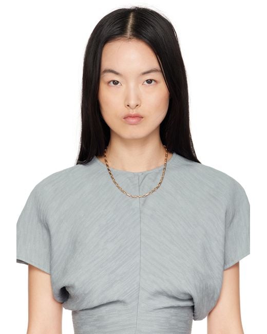 Laura Lombardi Metallic Bar Chain Necklace