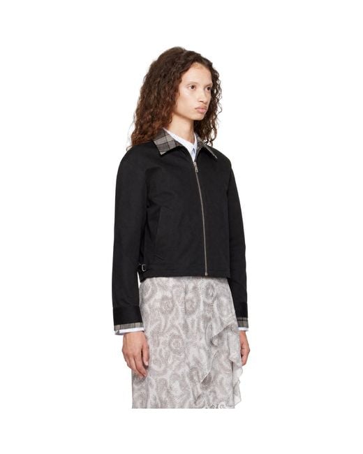 Acne Black Layered Garbardine Jacket