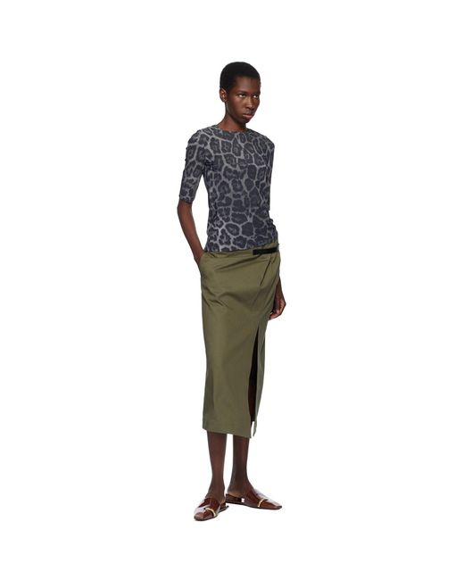 Stella McCartney Black Leopard Print T-Shirt