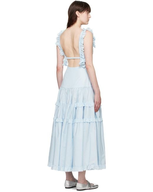Molly Goddard Blue maggie Midi Dress