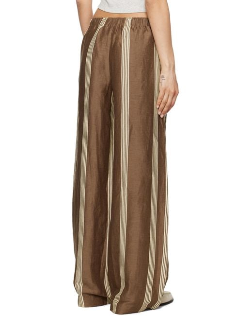【関税込み】rag & bone ブラウン Olivia リネン トラウザーズ Rag & Bone Olivia Linen Trousers in Brown | Lyst
