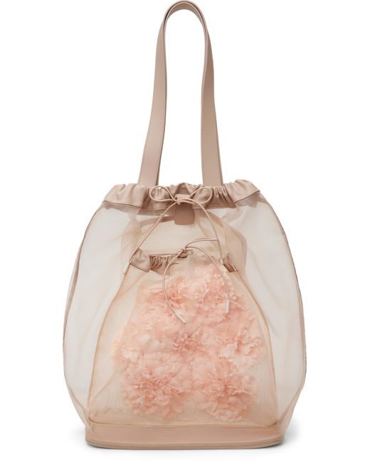 Simone Rocha Pink Carnation Pocket Tote