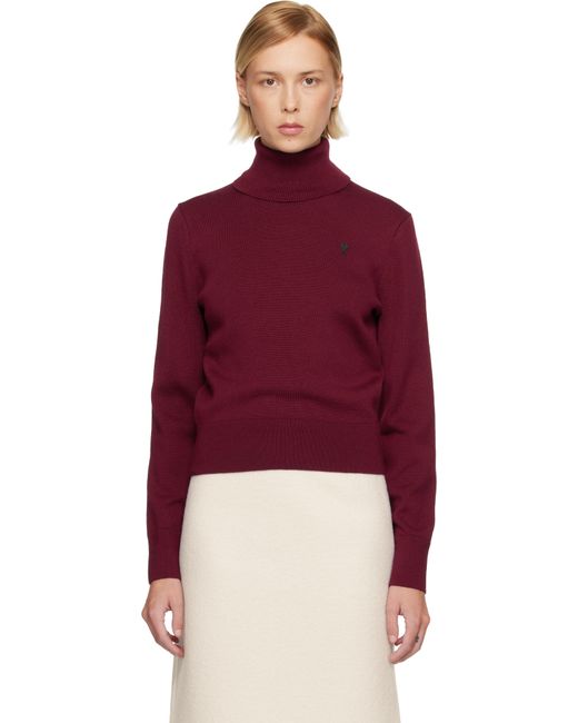 Ami Paris レディース レッド バーガンディ Ami De Coeur ウール 
