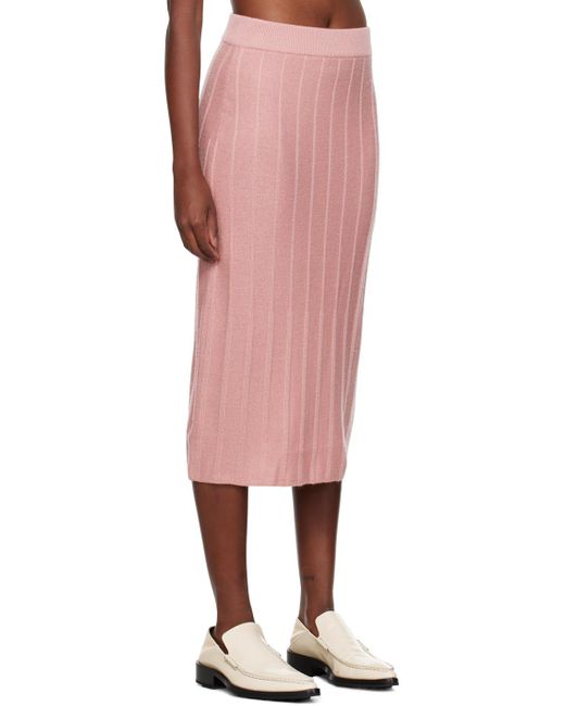 Max Mara Pink Melk Midi Skirt