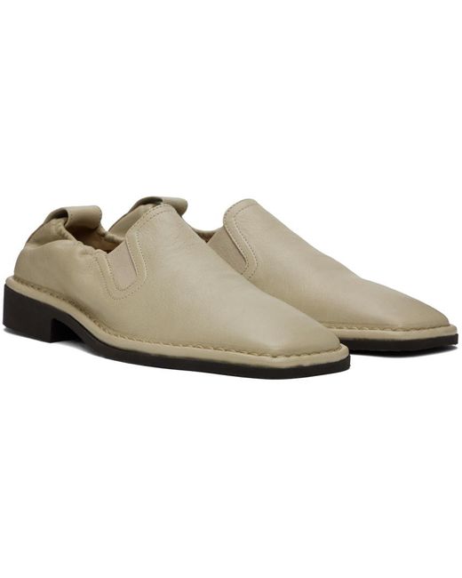 Lemaire Black Taupe Soft Loafers for men