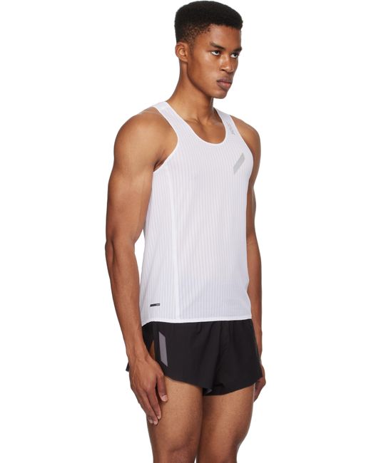 Soar Running White Race Tank Top for men