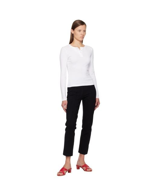 Flore Flore White Jess Longsleeve Henley