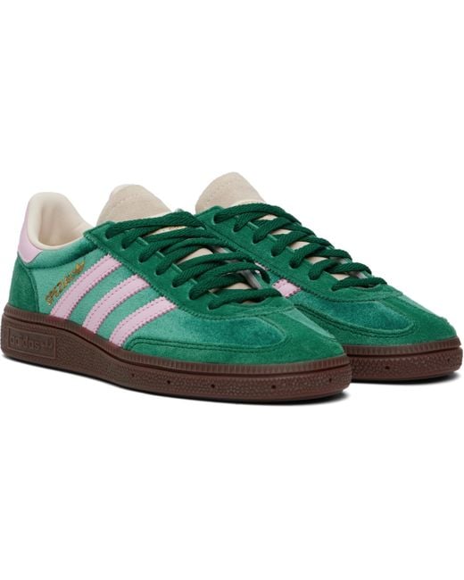 メンズ Adidas Originals グリーン＆ピンク Handball Spezial スニーカー Green