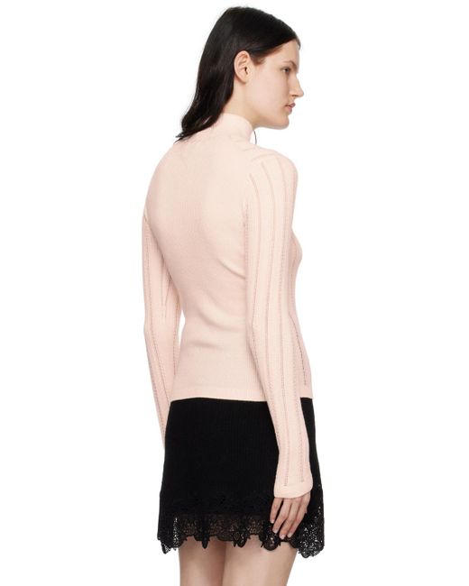 See By Chloé Black Pink High-neck Blouse
