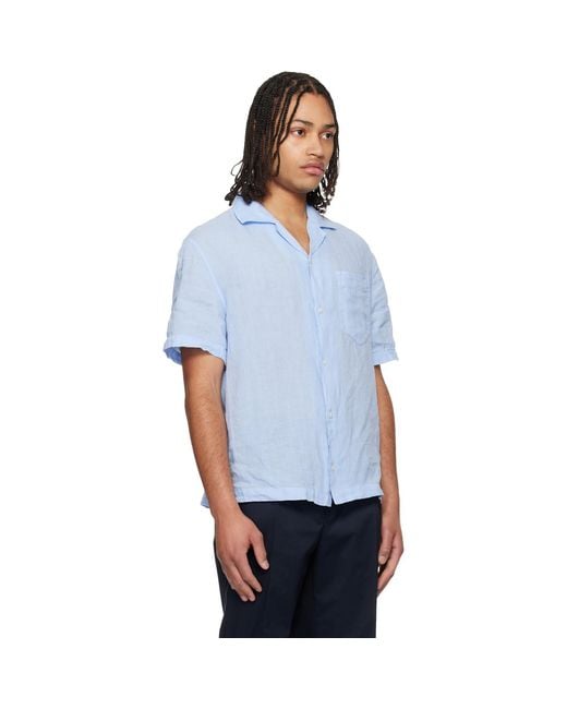 HUGO White Camp Collar Shirt for men