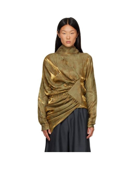 Kiko Kostadinov Green Jacana Blouse